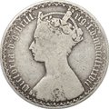 Монета 2 шиллинга (флорин) 1887 Старый портрет Великобритания