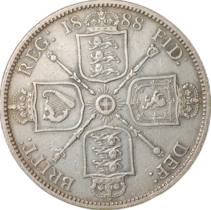 Монета 2 шиллинга (флорин) 1888 Великобритания