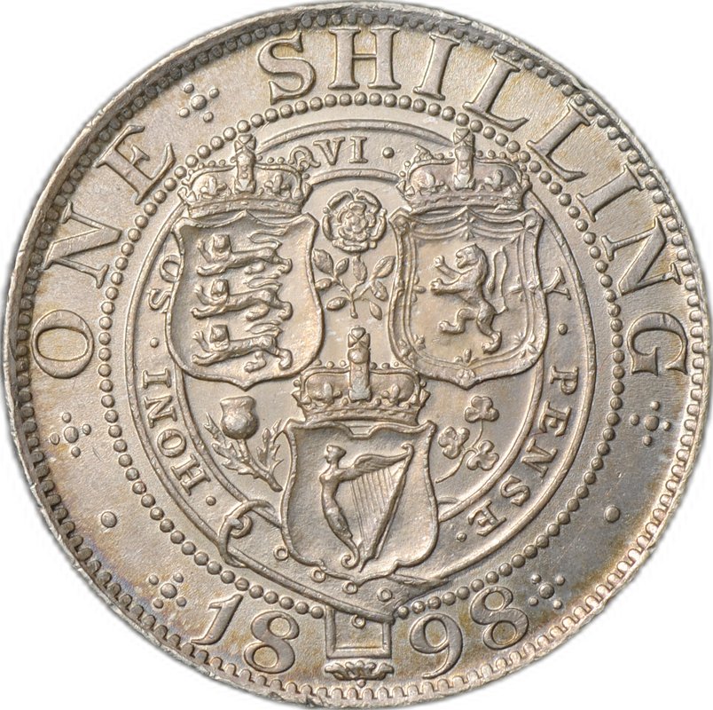 Монета 1 шиллинг 1898 Великобритания
