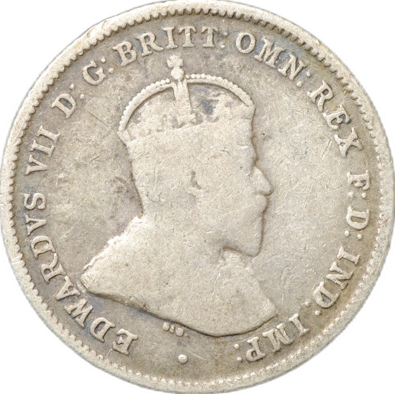 Монета 6 пенсов 1910 Великобритания
