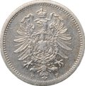 Монета 20 пфеннигов 1876 F - Штутгарт Германия
