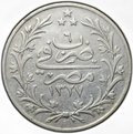 Монета 5 киршей 1909 (AH 1327), цифра ٦ (6) Египет