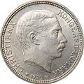 Монета 2 кроны 1930 60 лет со дня рождения Короля Кристиана X Дания