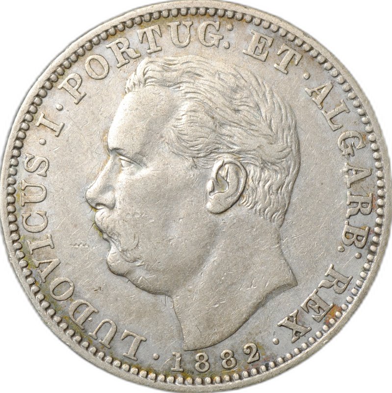 Монета 1 рупия 1882 Индия Португальская