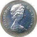 Монета 1 доллар 1979 300 лет кораблю Грифон Канада