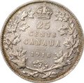 Монета 25 центов 1918 Канада