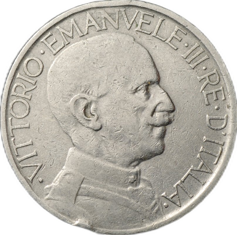 Монета 2 лиры 1924 Италия