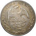 Монета 8 реалов 1884 As - Аламос Мексика