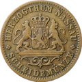Монета 1 крейцер 1860 Нассау