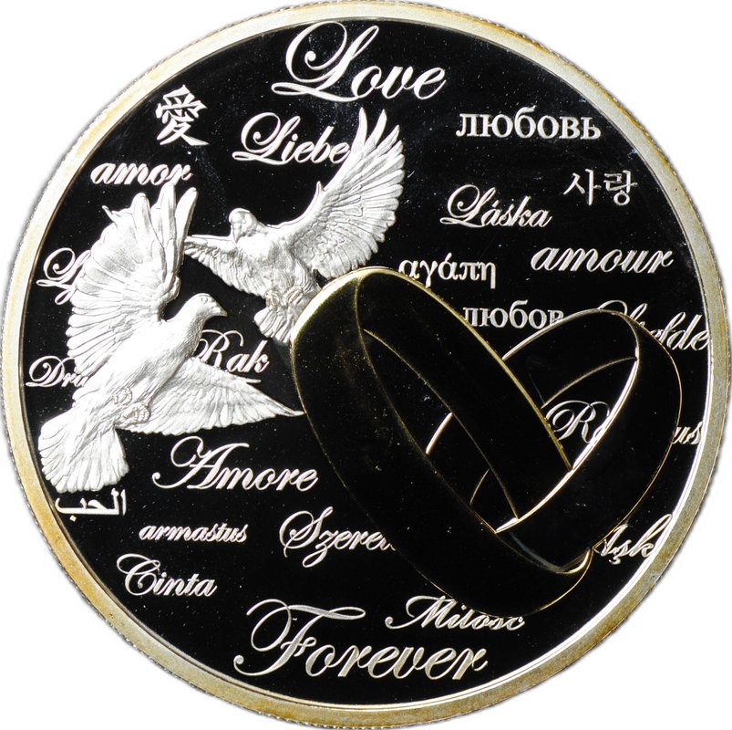 Монета 2 доллара 2013 Любовь навсегда Ниуэ