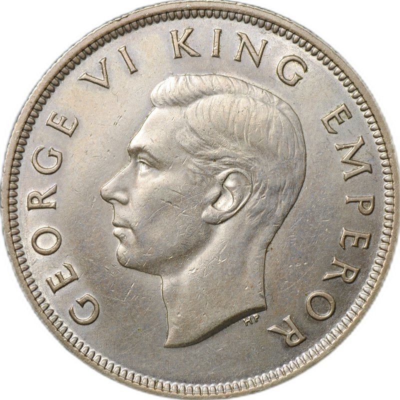 Монета 1/2 кроны 1940 100 лет Новой Зеландии Новая Зеландия