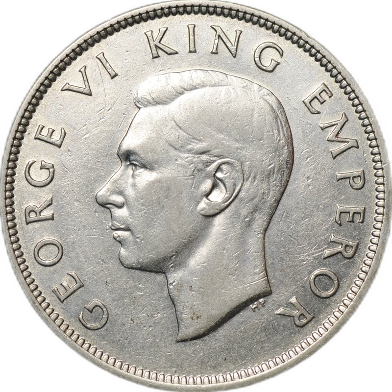 Монета 1/2 кроны 1937 Новая Зеландия
