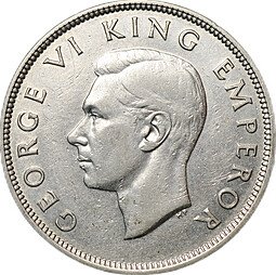 фото для Монета 1/2 кроны 1937 Новая Зеландия Аверс