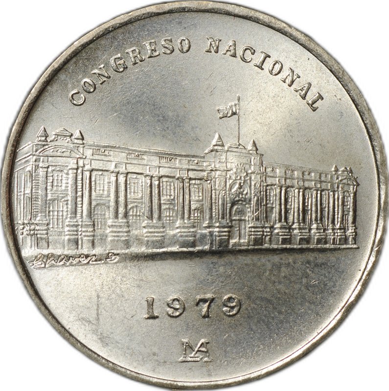Монета 1000 солей 1979 Национальный конгресс Перу