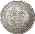 Монета 4 реала 1848 Перу