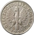Монета 2 злотых 1925 Точка после даты Польша