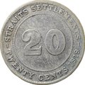 Монета 20 центов 1919 Стрейтс Сетлментс
