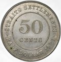 Монета 50 центов 1921 Стрейтс Сетлментс