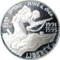Монета 1 доллар 1993 50 лет высадке союзников в Нормандии День Д США