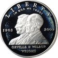 Монета 1 доллар 2003 P 100 лет первому полету США