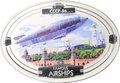 Монета 2 доллара 2009 Советский дирижабль СССР В-6 Осоавиахим Фиджи