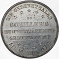 Монета 1 талер 1859 Фридрих Шиллер 100 лет со дня рождения Франкфурт