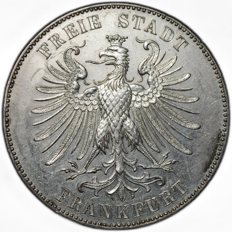 Монета 1 талер 1859 Фридрих Шиллер 100 лет со дня рождения Франкфурт