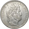 Монета 5 франков 1845 A - Париж Франция