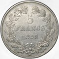 Монета 5 франков 1845 A - Париж Франция