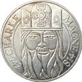 Монета 100 франков 1990 Карл Великий Франция