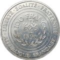 Монета 100 франков 1990 Карл Великий Франция