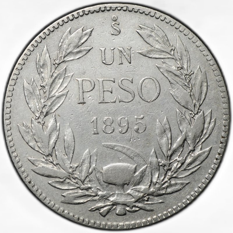 Монета 1 песо 1895 Чили