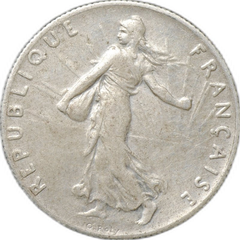 Монета 50 сантимов 1913 Франция
