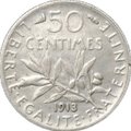 Монета 50 сантимов 1913 Франция