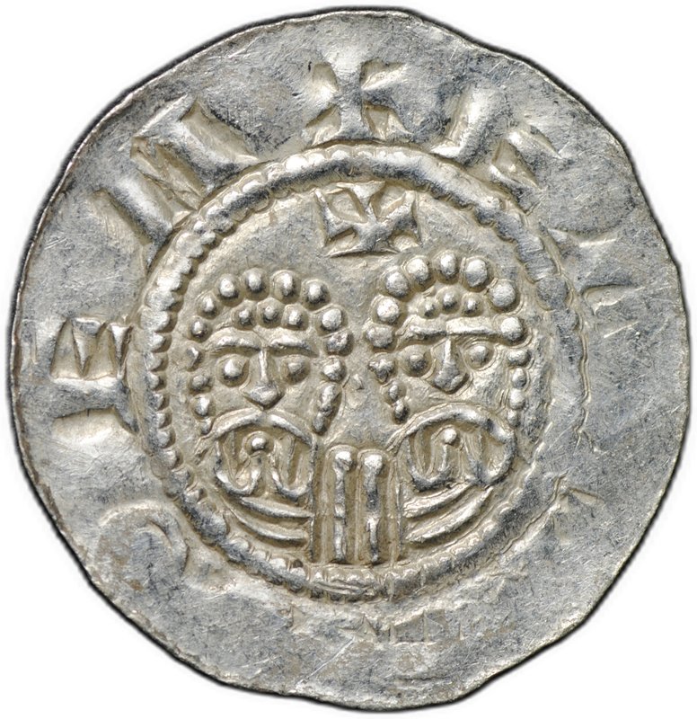 Монета Денарий 1068-1077 Экберт II Эмнигем Фрисландия Нидерланды