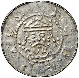 фото для Монета Денарий 1068-1077 Экберт II Гаррелсвер Фрисландия Нидерланды Аверс