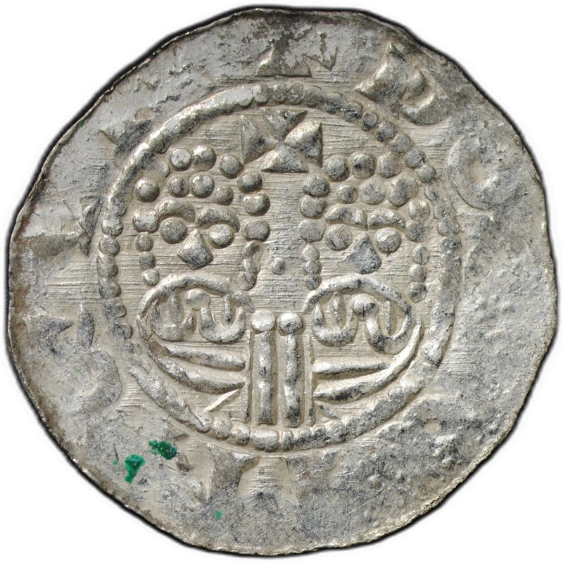 Монета Денарий 1068-1077 Экберт II Доккум Фрисландия Нидерланды