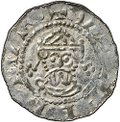 Монета Денарий 1068-1077 Экберт II Леуварден Фрисландия Нидерланды