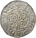 Монета Денарий 1068-1077 Экберт II Гаррелсвер Фрисландия Нидерланды