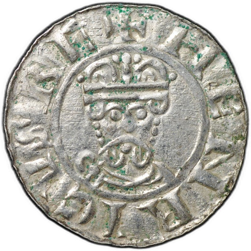 Монета Денарий 1054-1076 Гронинген Епископ Вильгельм и Генрих III-IV кольцо слева Утрехт Нидерланды