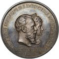 Коронационная медаль 1883 Коронация Александра III и Марии Федоровны А.А.Г.Р. 51 мм серебро