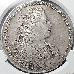 фото для Монета 1 рубль 1728 слаб CPRC VF Det. Аверс