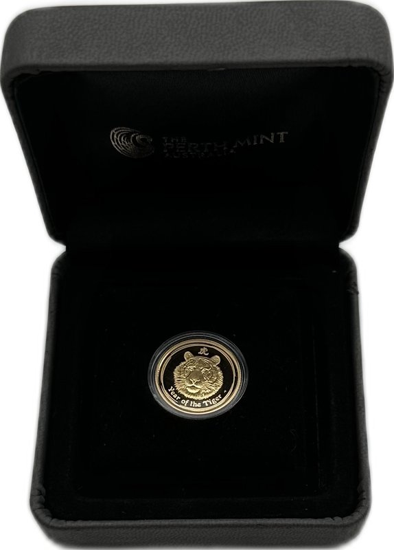 Монета 15 долларов 2010 Год Тигра PROOF Лунар Австралия (коробка)
