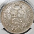 Монета 1 соль 1934 Перу слаб CPRC AU 58