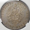 Монета 5 марок 1888 А Фридрих III Пруссия Германия слаб CPRC AU 55