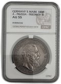 Монета 5 марок 1888 А Фридрих III Пруссия Германия слаб CPRC AU 55