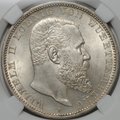 Монета 5 марок 1908 F Вюртемберг Германия слаб ННР MS 63