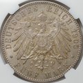 Монета 5 марок 1906 Бремен Германия слаб ННР MS 62