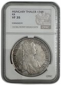 Монета 1 талер 1745 Венгрия слаб CPRC VF 35