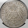 Монета 5 марок 1913 Гамбург Германия слаб CPRC MS 62